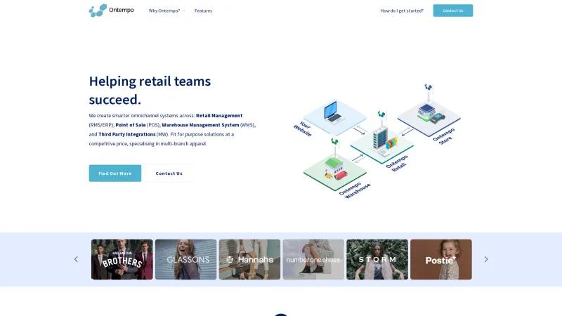 Homepage of Ontempo Store