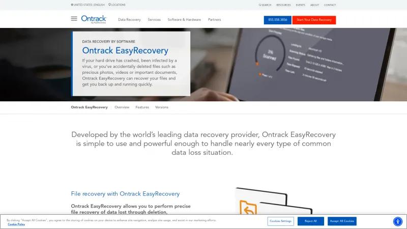 Homepage of EasyRecovery