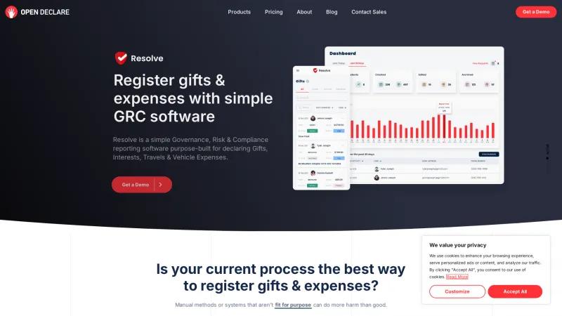 Homepage of Resolve