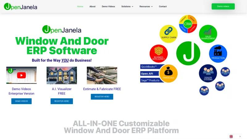 Homepage of OpenJanela