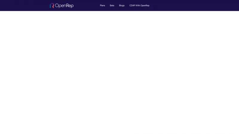 Homepage of OpenRep