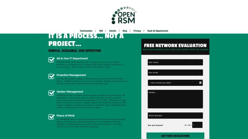 Homepage of OPENRSM CloudBackup