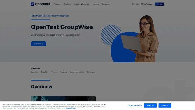 Homepage of OpenText Vibe