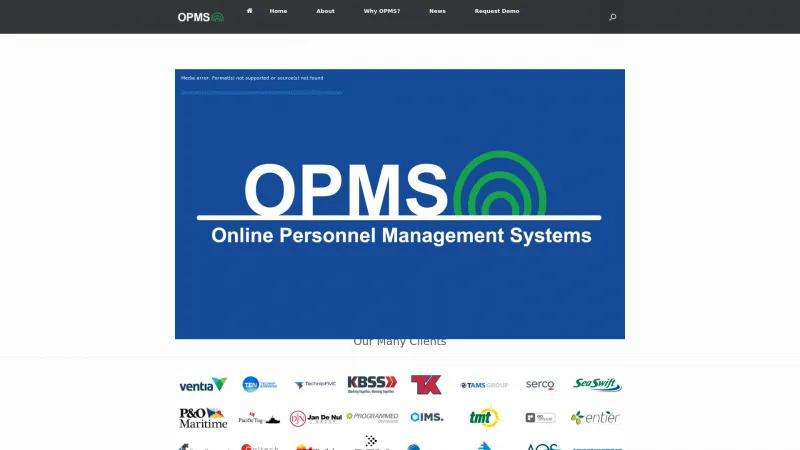 Homepage of Online Personnel Management System