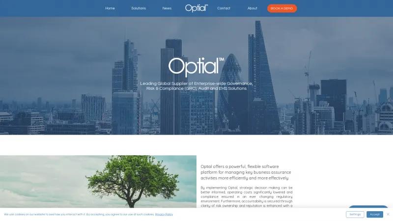 Homepage of Optial EHS SmartStart