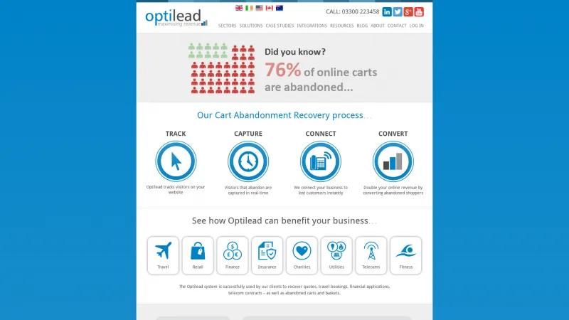 Homepage of Optilead