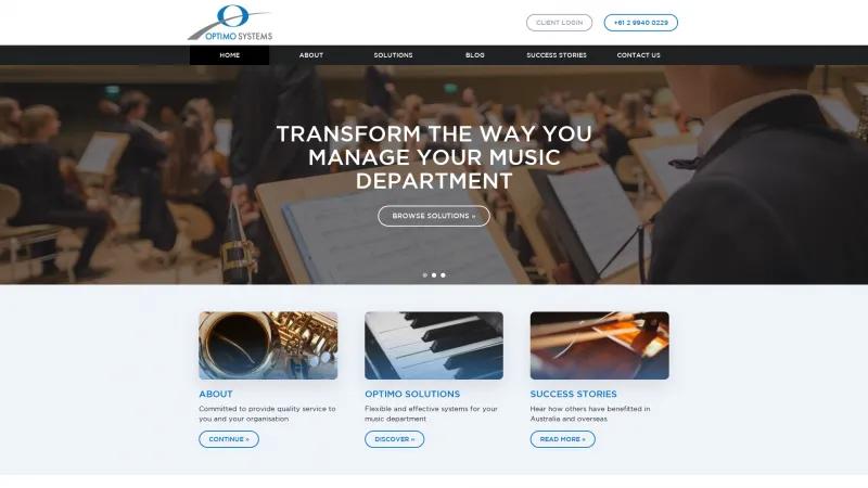 Homepage of Optimo Systems