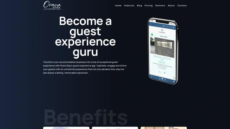 Homepage of Orana Stay