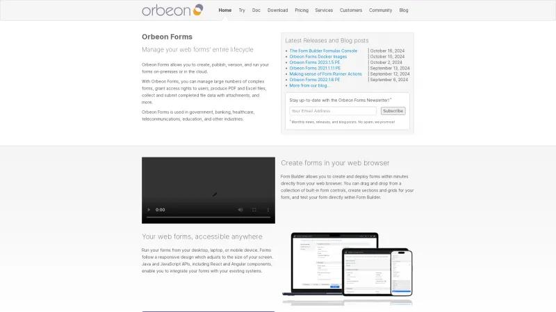 Homepage of Orbeon Forms