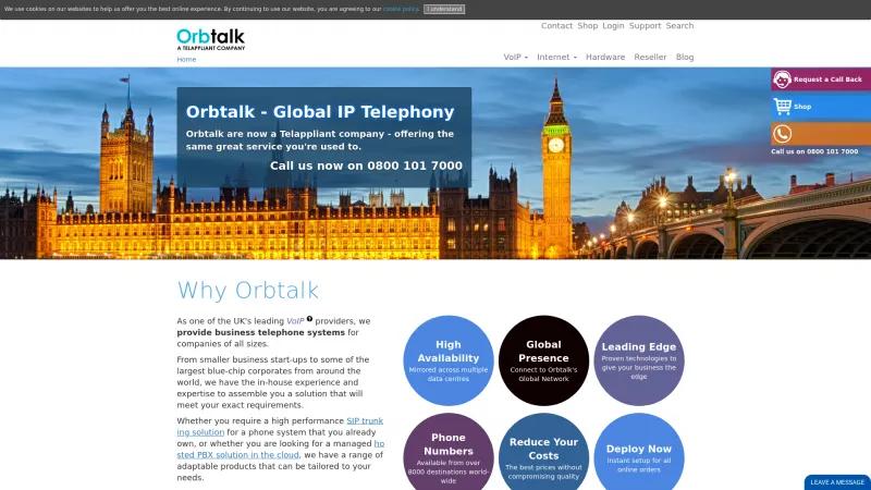 Homepage of Orbtalk