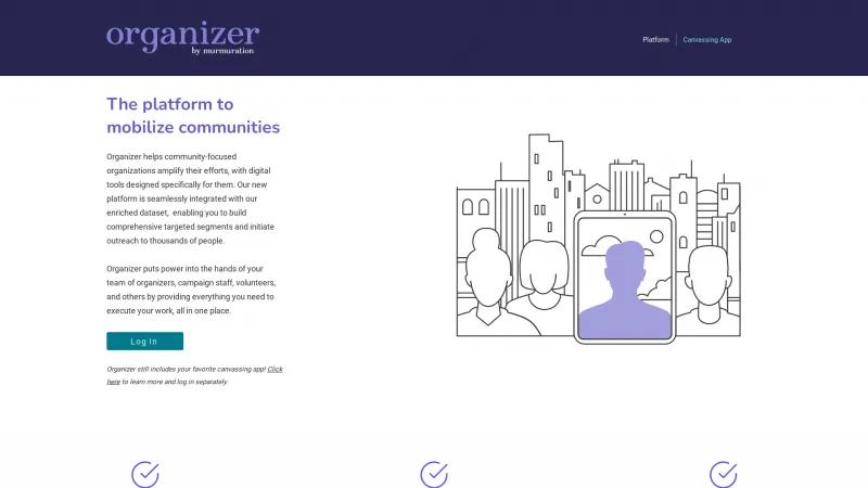 Homepage of Organizer