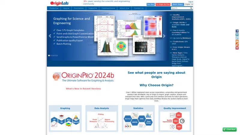 Homepage of OriginPro