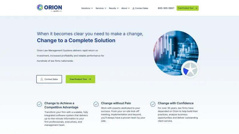 Homepage of Orion