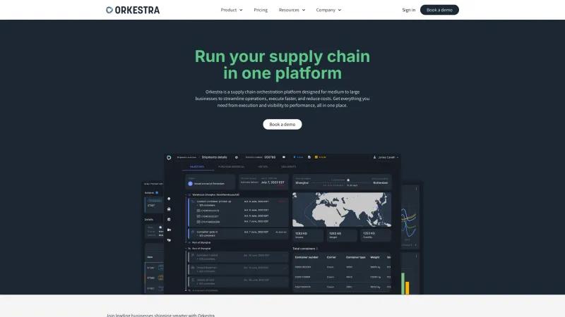 Homepage of Orkestra