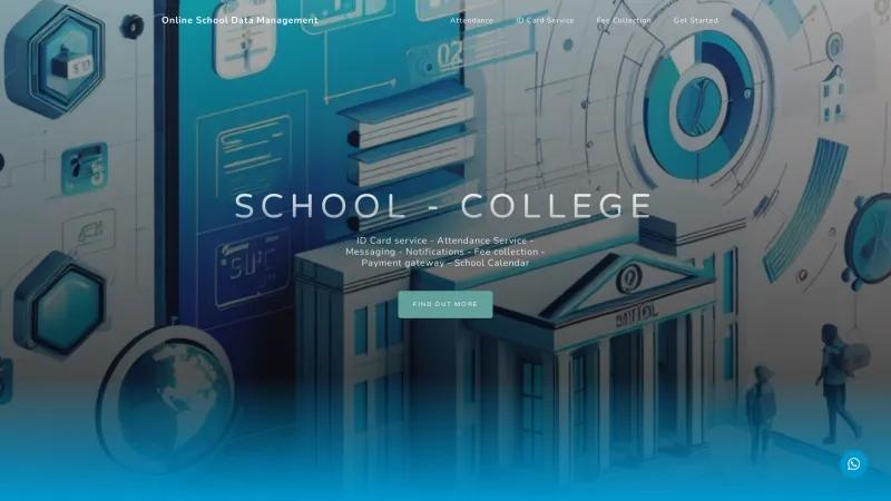 Homepage of Online School Data Management