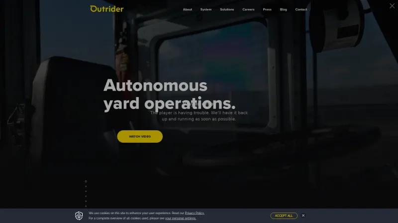 Homepage of Outrider