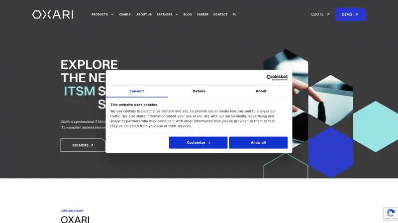 Homepage of OXARI