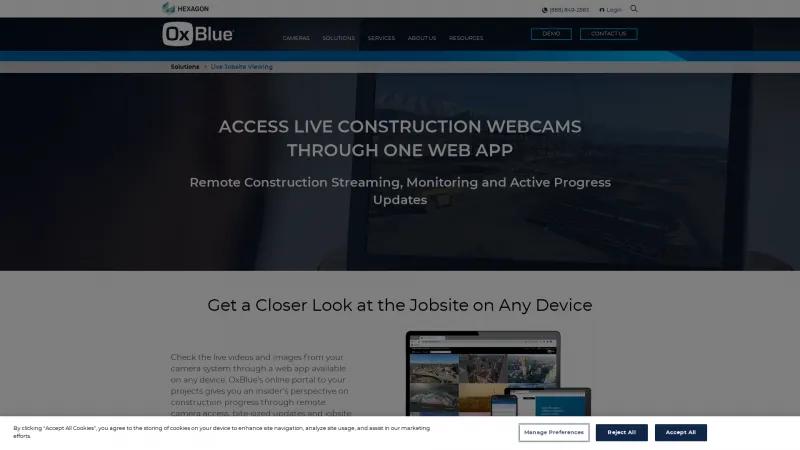 Homepage of OxBlue