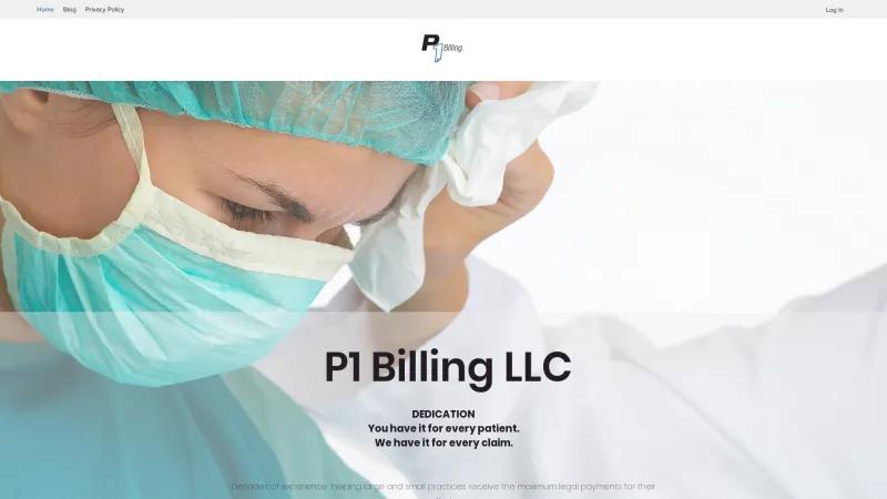 Homepage of P1 Billing LLC