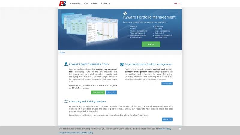 Homepage of P2ware Suite