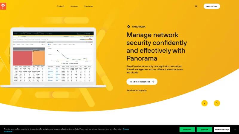 Homepage of Palo Alto Networks Panorama