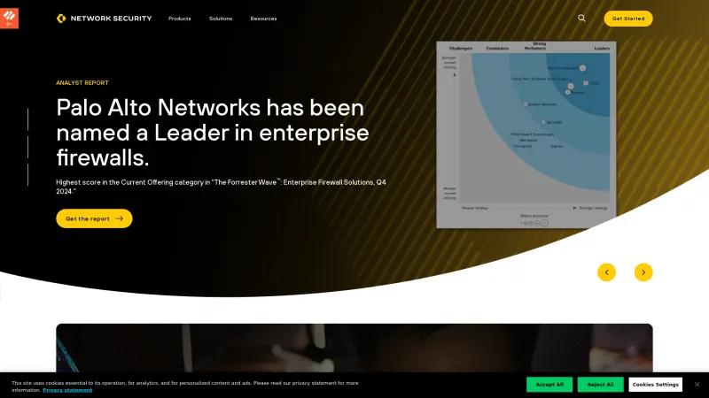 Homepage of Palo Alto Networks Threat Prevention