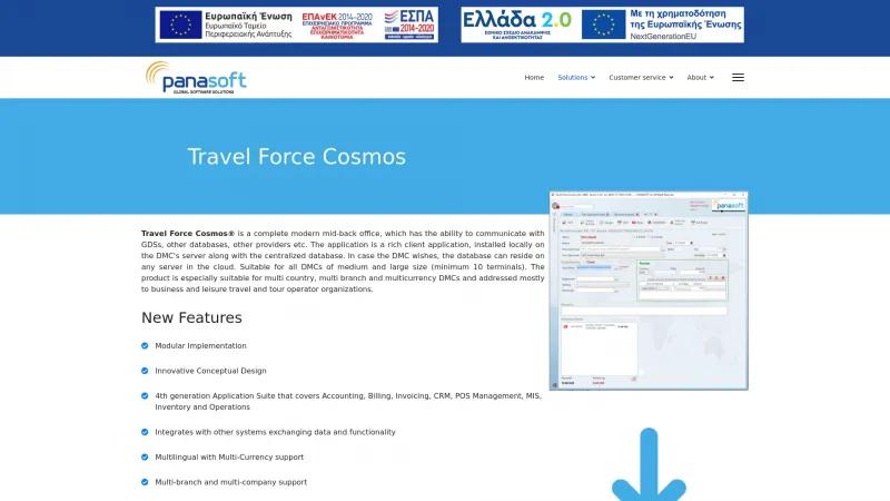 Homepage of Travel Force