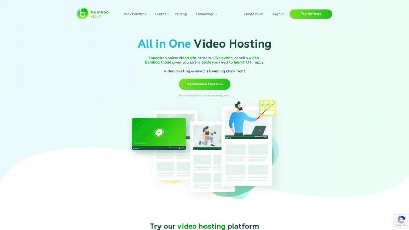 Homepage of Bamboo Video Platform