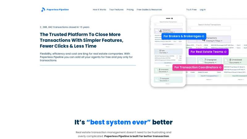 Homepage of Paperless Pipeline