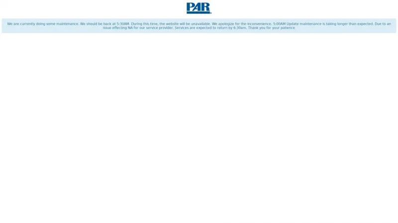 Homepage of PAI Software Portfolio