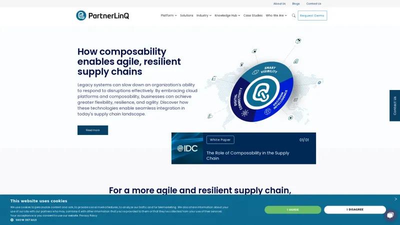 Homepage of PartnerLinQ