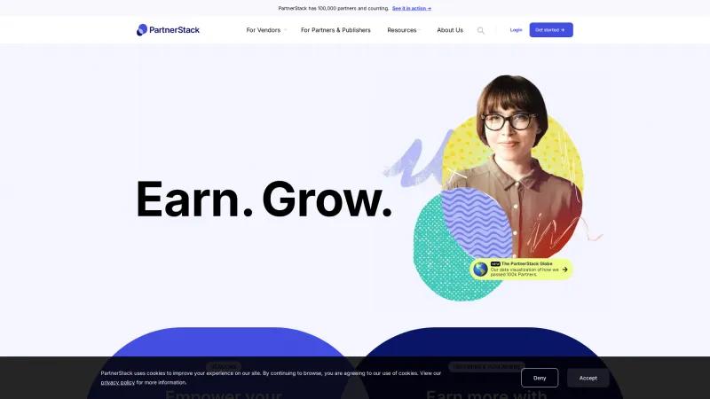 Homepage of PartnerStack