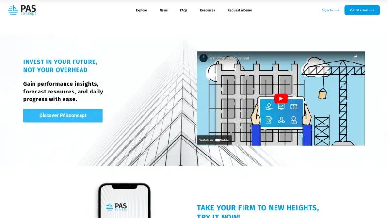 Homepage of PASconcept