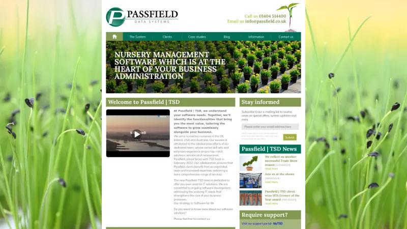 Homepage of Passfield