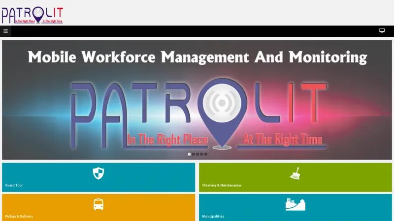 Homepage of Patrol-IT