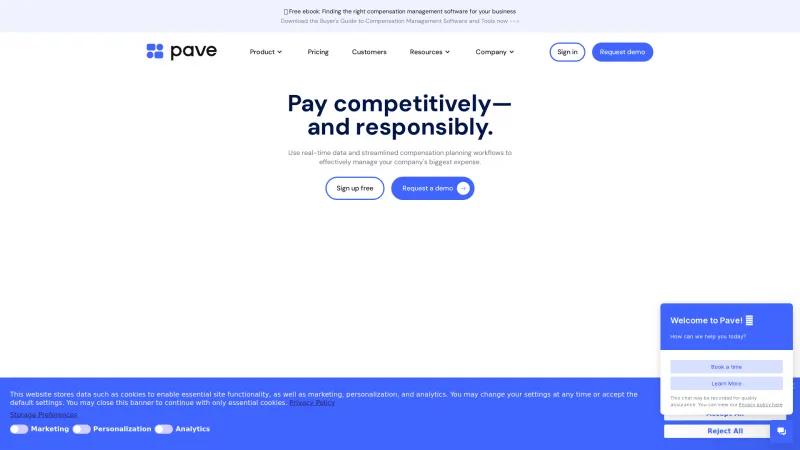 Homepage of Pave