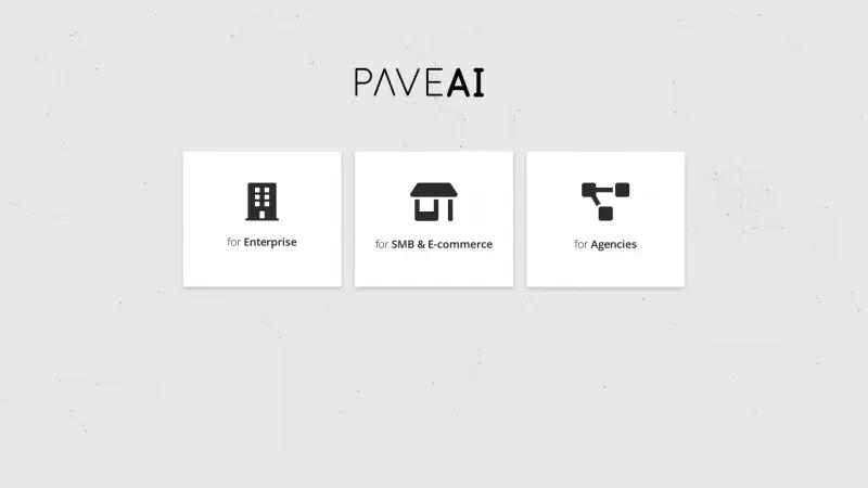 Homepage of PaveAI