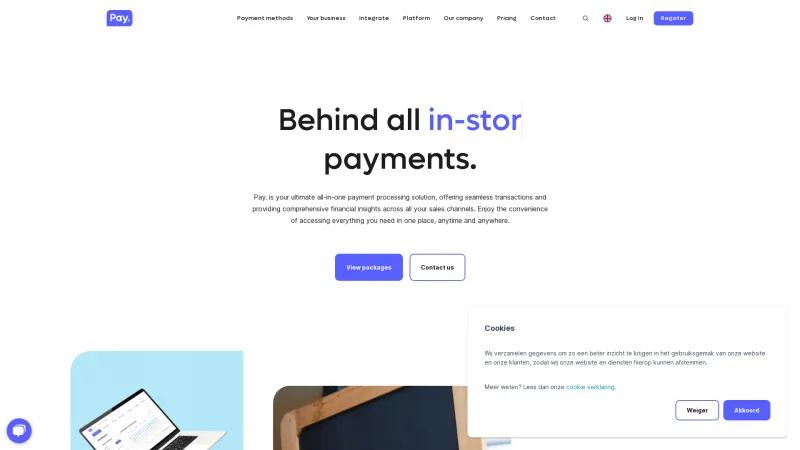 Homepage of Pay.