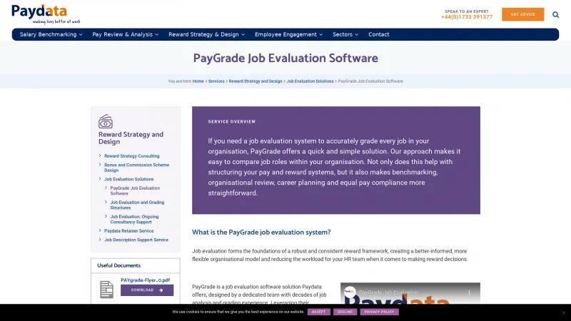 Homepage of PAYgrade