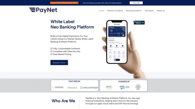 Homepage of PayNet Cloud