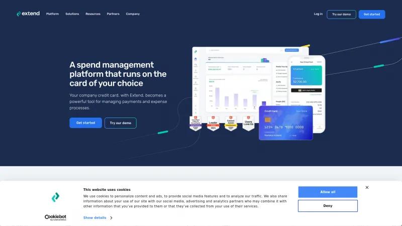 Homepage of Extend