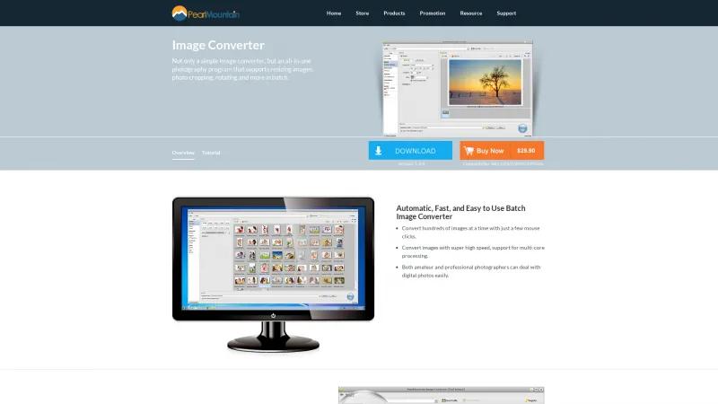 Homepage of PearlMountain Image Converter