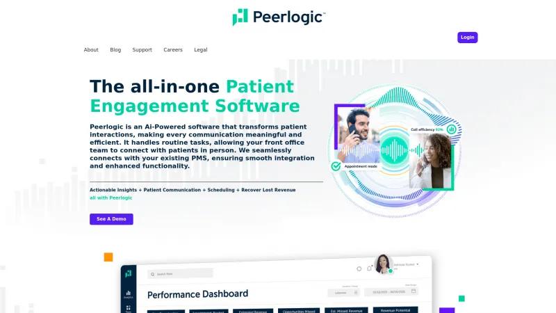 Homepage of Peerlogic