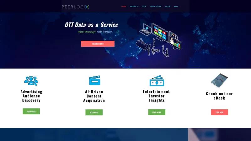 Homepage of PeerLogix