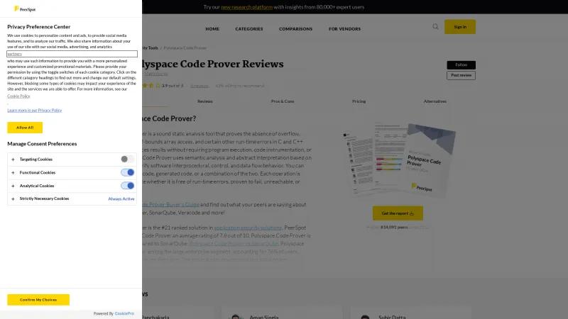 Homepage of Polyspace Code Prover