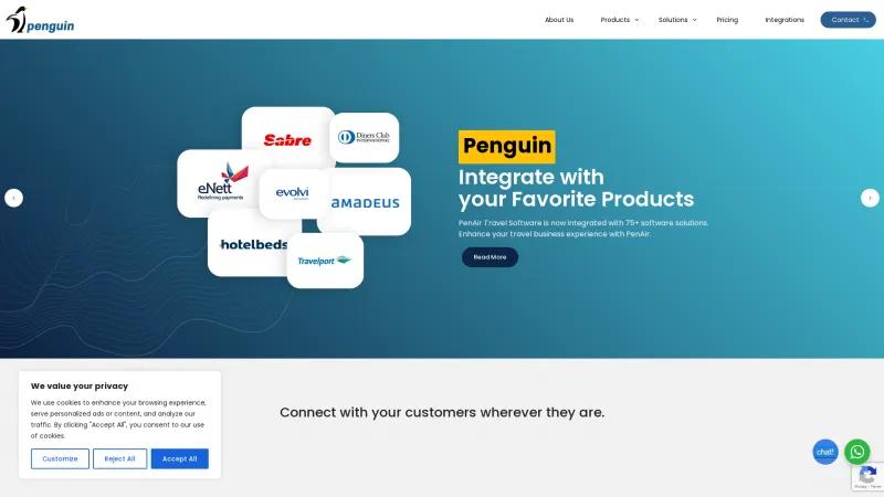 Homepage of Penguin