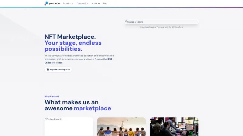 Homepage of Pentas