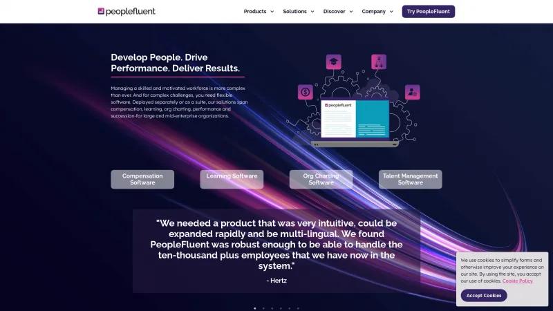Homepage of PeopleFluent Compensation Planning