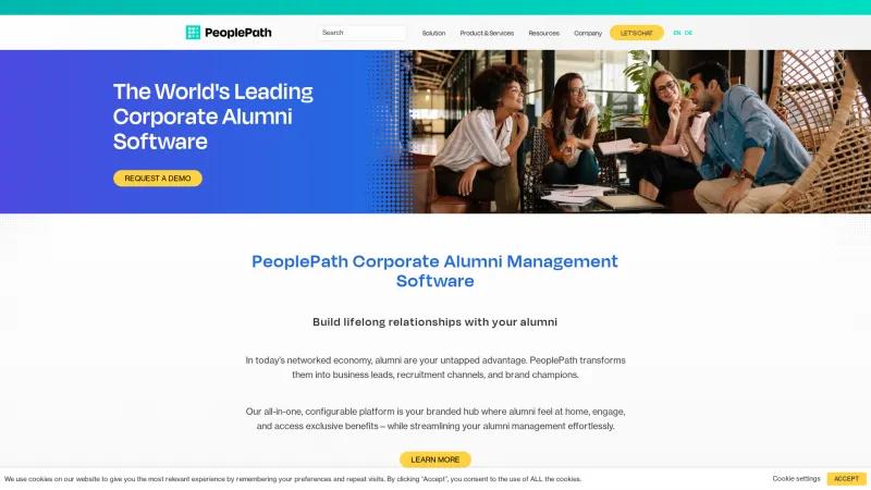 Homepage of PeoplePath