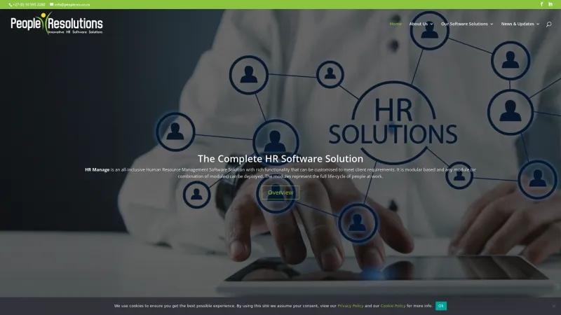 Homepage of HR Manage